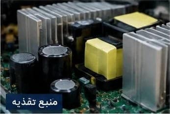 تعمیر پروتکت سینمای خانگی سونی و پاناسونیک (رفع ارور Protect و F61) نمای نزدیک قطعات منبع تغذیه روی برد سینمای خانگی